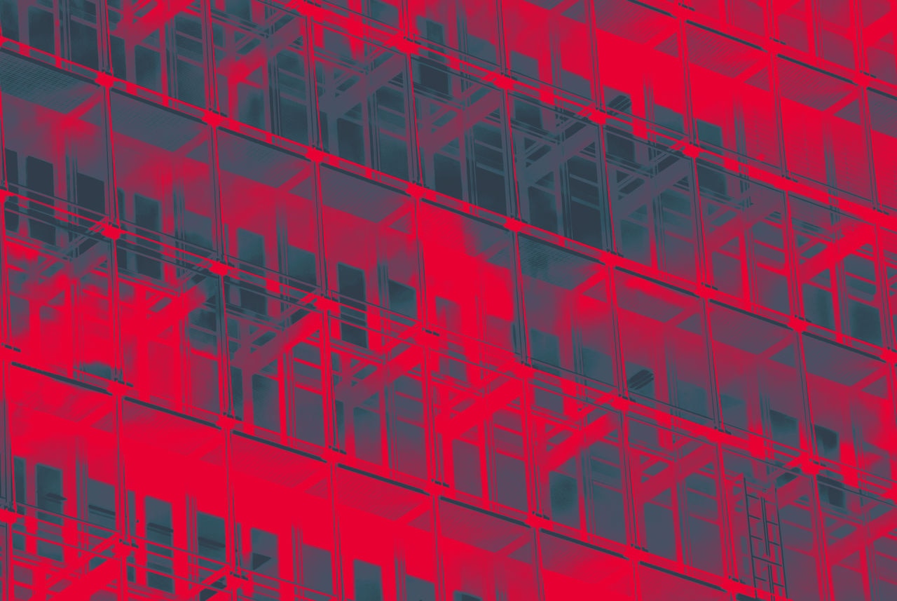 Office windows reflection - Red Texture